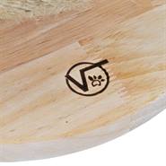 Palla tiragraffi "Vesta" di VOSS.pet, con piastra in legno massiccio e palla da 30 cm di diametro