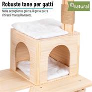 Albero tiragraffi "Cassy" VOSS.pet - Albero per gatti premium in legno massiccio