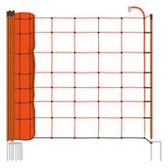 Rete elettrificabile per recinzione per Pecore VOSS.farming BASIC, 50 m, 108 cm, 2 punte, arancione
