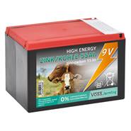 Batteria per recinti elettrici 9 V "ZINCO CARBONE 55AH" VOSS.farming, piccola, CONFEZIONE RISPARMIO! 4 pz.