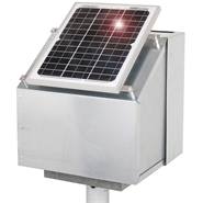Pannello fotovoltaico da 12 W con scatola antifurto, incl. palo di supporto