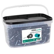 Kit "Starter Box XL" VOSS.farming: Isolatore ad anello 260 pz + Mandrino in plastica + Cartello di pericolo
