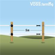 Set "Automatic Gate" VOSS.farming, maniglia per recinto con avvolgitore per nastro, 5m