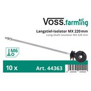 10x Isolatori distanziatori VOSS.farming MX 220mm, filettatura M6 extra lunga