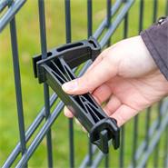 10x Isolatori VOSS.farming per recinzione a doppia rete metallica, 13 cm