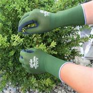 Guanti da giardinaggio "Foresta verde" con polsino esteso in maglia, varie taglie