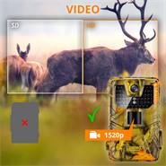 Telecamera per fauna selvatica "LUNIOX VC36", fototrappola 36MP + video HD, incl. scheda SD da 16GB