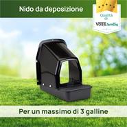 Nido per galline ovaiole, in plastica riciclata con vassoio di raccolta, da appendere