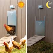 Set: Apriporta automatico Poultry Kit VOSS.farming per pollaio + porta scorrevole 430 x 400 mm