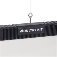 Set con porta Poultry Kit per pollaio - porta automatica scorrevole per pollaio bloccabile, 250 x 320 mm