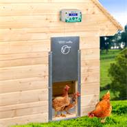 Set: Apriporta automatico "ChickenFriend" VOSS.farming per pollaio + porta scorrevole 300 x 400 mm