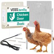 SET VOSS.farming "Chicken-Door Basic" + porta scorrevole, alluminio 430x400mm