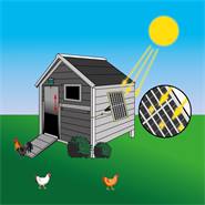 Kit di pannello solare e batteria per apriporta automatico per pollaio