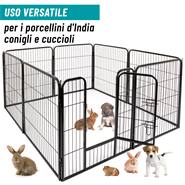 Recinto XL per piccoli animali VOSS.pet, 8 robusti elementi di recinzione 81x78cm