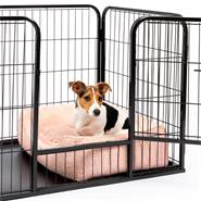 Recinto per cuccioli XL di VOSS.pet con base rigida, griglia per cuccioli, recinto per piccoli animali 93x63x63cm