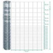 Rete metallica annodata Classic per recinto per animali selvatici VOSS.farming, 50m, altezza 160cm - 160/23/15 zincata