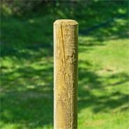 8 pz. Pali tondi in legno VOSS.farming per recinzioni, staccionate, impregnati  sotto pressione in classe