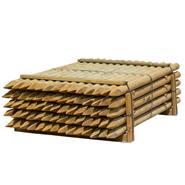 24 pz. Pali tondi in legno VOSS.farming per recinzioni, staccionate,  impregnati sotto pressione in classe 4, 200 cm x 140 mm