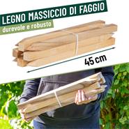 Paletto in legno di faggio da 45cm VOSS.garden, palo per piante, tutore per piante, 2,7 x 2,7cm, 9 pz.