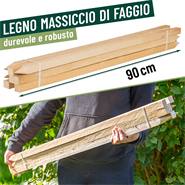Paletto in legno di faggio da 90cm VOSS.garden, palo da recinto e per piante, 2,7 x 2,7cm, 9 pz.