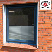 Zanzariera SAMUFLY per finestre, con telaio in alluminio, 80x100cm, antracite