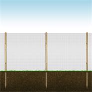 Kit: recinto per giardino VOSS.farming, rete esagonale 10 m x 100 cm + 8 pali in legno