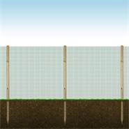 Kit: recinto per giardino VOSS.farming, rete esagonale 10 m x 100 cm, verde + 8 pali in legno