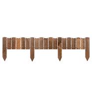 Bordura per aiuole in legno 110 x 15 cm, marrone