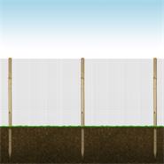 Kit: recinto per giardino VOSS.farming, rete per voliere 10 m x 100 cm + 8 pali in legno