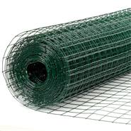 Kit recinto per giardino VOSS.farming: Rete per voliere 10 m x 100 cm, verde + 8x pali da recinzione in metallo