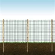 Kit: recinto per giardino VOSS.farming, rete per voliere 10 m x 100 cm : verde+ 8 pali in legno
