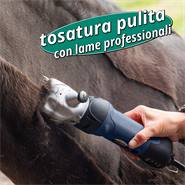 Tosatrice VOSS.farming "easyCUT pro" per cavalli, blu