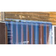 Barra a ganci in acciaio inossidabile - fissaggio di tende a strisce in PVC, per stalle, 123 cm