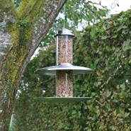 Mangiatoia a casetta per uccelli Smøllebird, design danese, XXL con ciotola per mangime e copertura, diametro 30 cm
