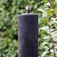 Sostegno per casetta per uccelli "Norre" VOSS.garden, in legno di pino, nero, 90 cm circa
