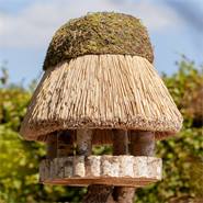 Casetta per uccelli "Pellworm" VOSS.garden, con tetto in paglia, ovale, XL, 55 x 70 cm