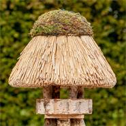 Casetta per uccelli "Amrum" VOSS.garden con tetto in paglia, tonda, Ø 45 cm