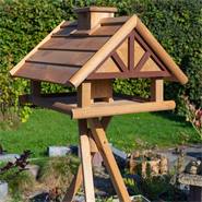 Casetta per uccellini VOSS.garden "Levar", alta qualità con supporto a croce, naturale