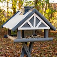 Casetta per uccelli VOSS.garden "Tolga", con tetto in metallo, incl. supporto