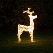 Renna di Natale LED VOSS.garden, 98cm, Decorazione di Natale per esterni