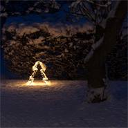 Albero di Natale a LED VOSS.garden - Abete a LED da giardino 90 cm, illuminazione natalizia
