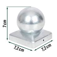 Sfera copripalo VOSS.garden 70 x 70 mm, tappo protettivo zincato, viti incluse