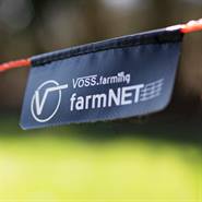Rete per pecore VOSS.farming farmNET, 50 m, 90 cm, 14 pali, 1 punta, arancione