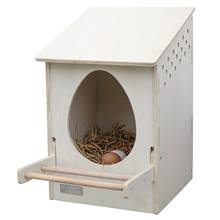 Nuovaeuro: Nido per galline ovaiole covatrice, sala parto con posatoio  esterno per gallina in legno per pollaio 60x30x30h cm