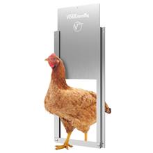 Set con porta per pollaio - porta scorrevole automatica per pollaio automatico, alluminio 220x330mm