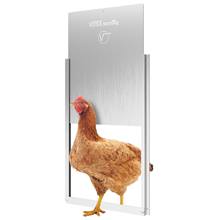 Set con porta per pollaio - porta scorrevole automatica per pollaio automatico, alluminio 300x400mm