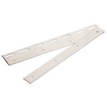 Profilo di fissaggio e barra basculante in acciaio inossidabile - per fissare tende a strisce in PVC, 30 cm