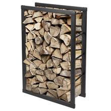 Porta legna in acciaio VOSS.garden, 60x25x100cm, nero