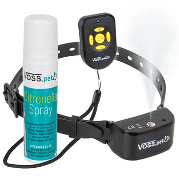 Collare antiabbaio con spray "AB5-R" VOSS.pet, addestramento da remoto, 85m