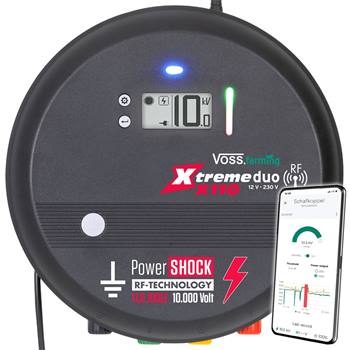 Elettrificatore Professionale VOSS.farming "Xtreme X110 RF" - 12V-230V, extra potente, 11 joule